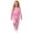 F211-Pink, variant on FYDUU Girls Pajamas Bow Printed Long Sleeve Button Down Shirt and Pants Soft Sleepwear Kids Nightwear Fall Loungewear Sets 3-4 Years
