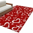 thumbnail image 4 of Area Rug 48×72in, Red Love Valentine's Day Watercolor Heart Floor Carpet Living Room Rug, Romance Glow Stars Seamless Non-Slip Welcome Mat Indoor Rugs for Bedroom Dining Room, 4 of 9