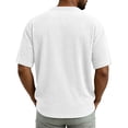 thumbnail image 4 of Men's Casual Round Neck Short Sleeve Button Up Shirt, Soft Cotton Top for Everyday Wear, 4 of 8