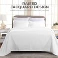 thumbnail image 3 of BNM Cotton 3 Piece Matelasse Bedspread Set, White, King, 3 of 11