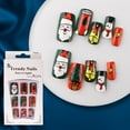 thumbnail image 4 of Up to 50% off! LSLJS Christmas Press on Nails Short Square Christmas Fake Nails with Cute Snowman Santa Pattern Full Cover Glue on Nails ABS Natural Fit False Nails for Women Girls (24 Pcs), 4 of 4