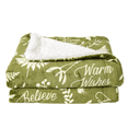 thumbnail image 5 of Great Bay Home Velvet Plush Sherpa Warm and Cozy Holiday Prints  (50" x 60" Throw, Holiday Botanical), 5 of 5