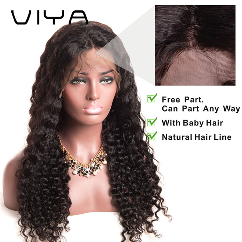 VIYA Deep Wave Lace Front Wig Pre Plucked Natural Bahrain Ubuy