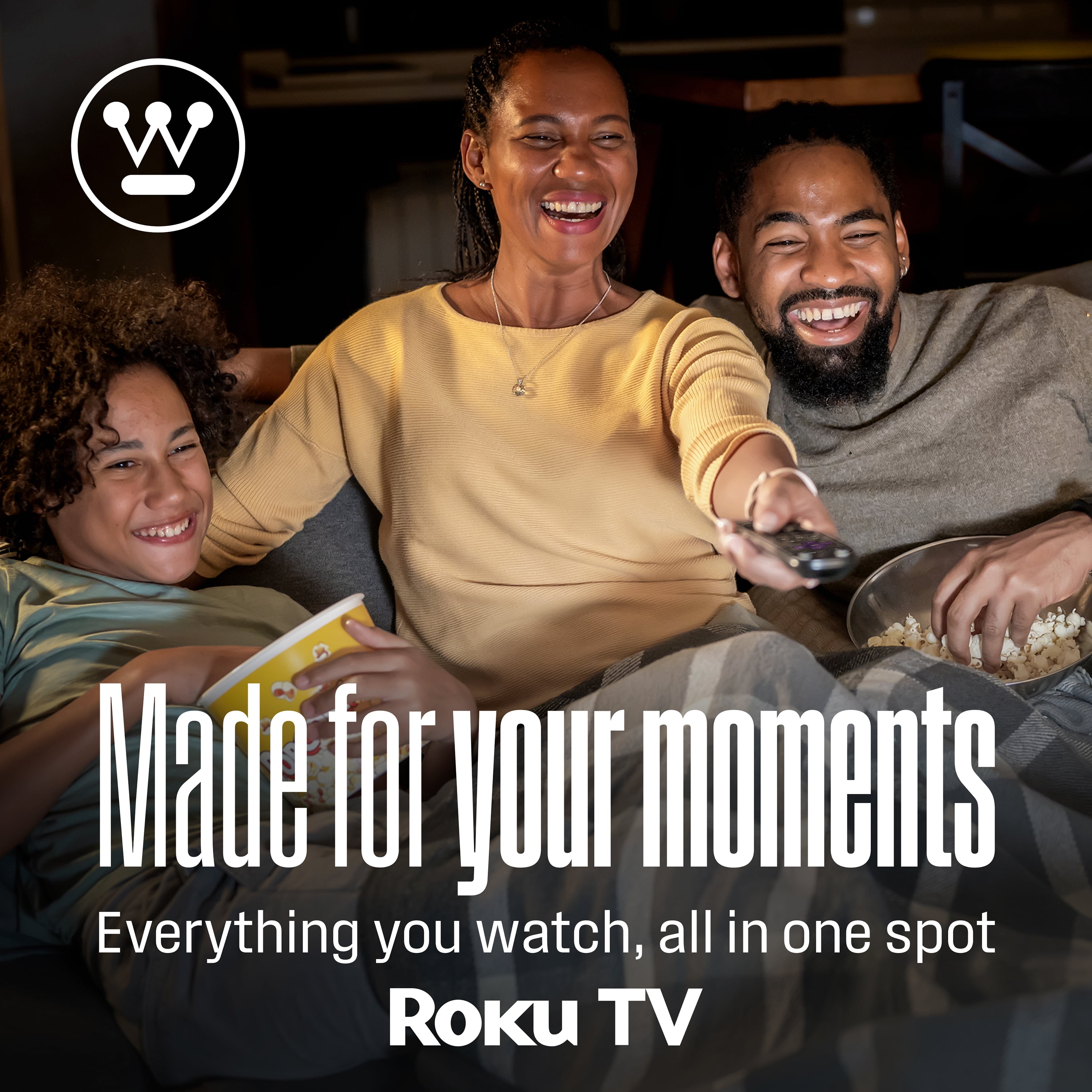 Westinghouse Roku TV - 40 Inch Smart TV, FHD QLED Television w/Dolby Digital+, Wi-Fi & Mobile App Connectivity, Flat Screen, Bluetooth, Compatible w/Apple AirPlay, Alexa, & Google Assistant