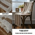 thumbnail image 3 of NAMZI Dining Table Runner Natural Burlap Tassels Boho Table Runners 72 inches Long for Wedding Bridal Party Banquets Decorations Rustic Farmhouse Kitchen Table Décor(Linen 3,12 x 72 Inch), 3 of 5