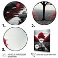 thumbnail image 3 of Designart "Forest Serenity Red and Grey" Floral Canvas Print, 3 of 5