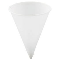 Cone Water Cups, Paper, 4 Oz, Rolled Rim, White, 200/bag, 25 Bags/carton