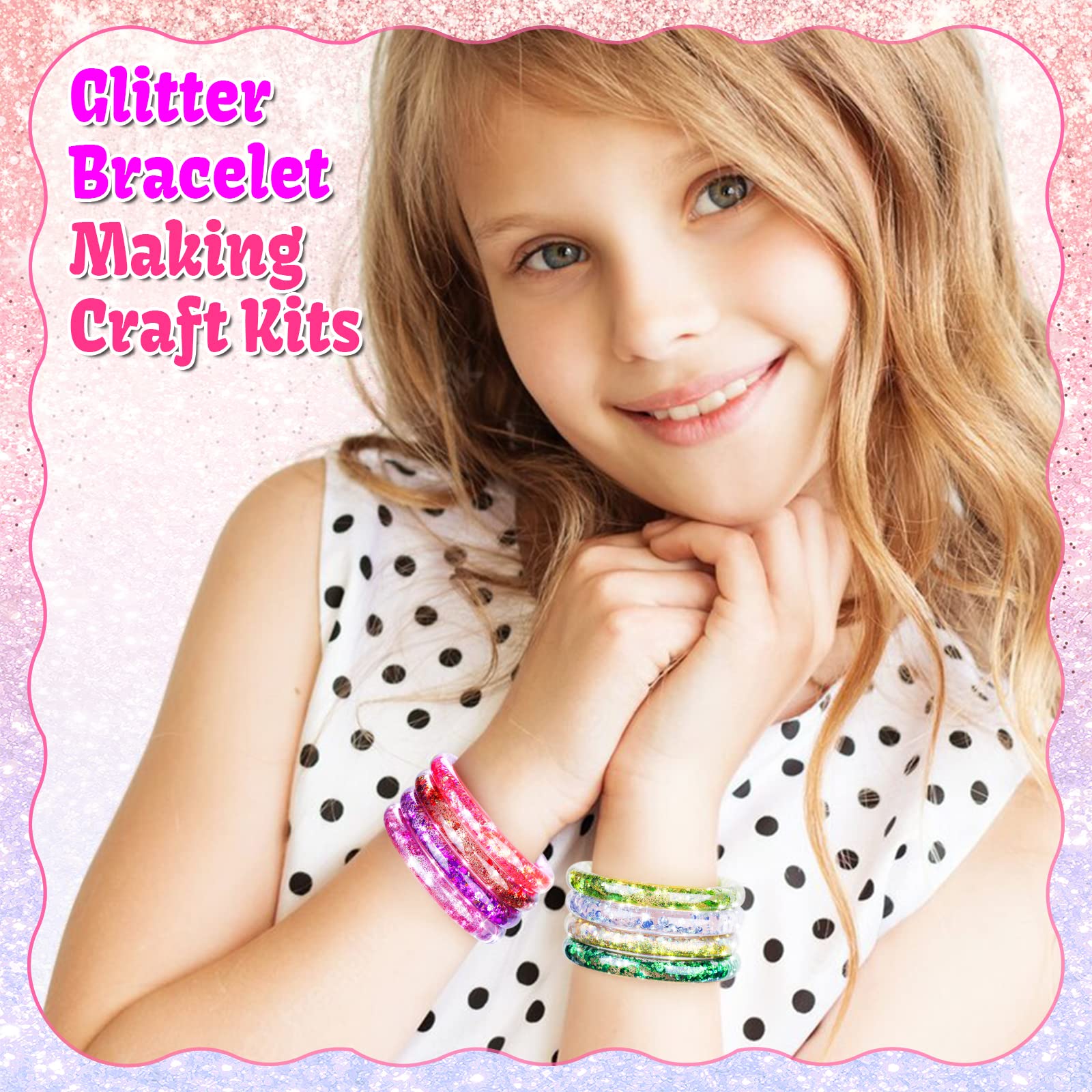 Dikence Bracelet Making Craft for 4 5 6 7 8 Year Old Girls Liquid