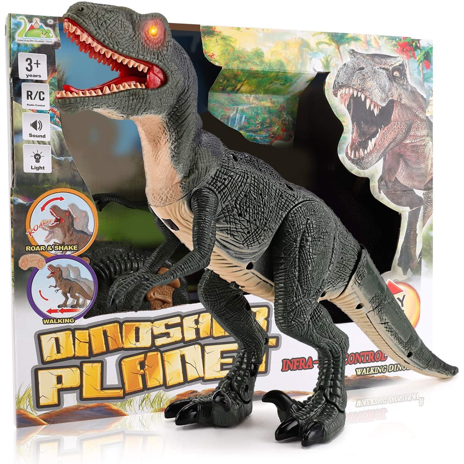CIPACHO 14.5" Robot Dinosaur Toy, Walking Dinosaur Toy for Kids, Great Electronic Toy for 3-8 Year Old, Gray CIPACHO 14.5" Robot Dinosaur Toy, Walking Dinosaur Toy for Kids, Great Electronic Toy for 3-8 Year Old, Gray