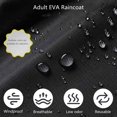 thumbnail image 3 of Ceisia Men Portable Hooded Rain Poncho Lightweight Waterproof Reusable Loose Rain Cape Non Disposable Raincoat For Hiking Camping Travel Outdoor Activity Gift, 3 of 6