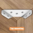 thumbnail image 5 of 5/10pcs Universal Furniture Corner Connector Stainless Steel Corner Brace With Screws Heavy Duty Angle Shelf Brackets For Wood, 5 of 5