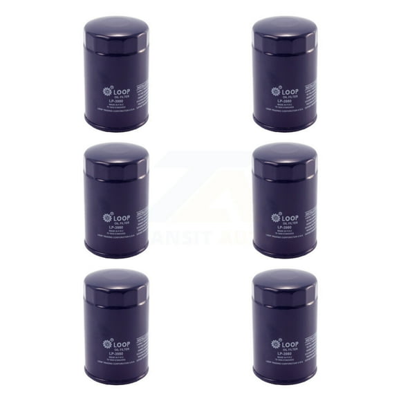 LOOP Engine Oil Filter (6 Pack) for Car Chevrolet GMC K1500 C1500 Sierra 1500 Silverado K2500 S10 Blazer Jimmy Sonoma K3500 C2500 Pontiac Camaro Safari Astro Tahoe G30 G20 Yukon Suburban El KLO-100173