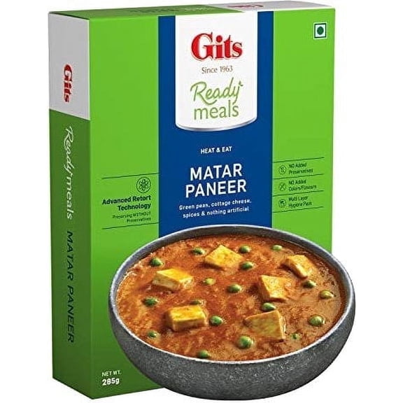 Gits Matar Paneer (Ready-to-Eat) 10.5 oz box Pack of 3