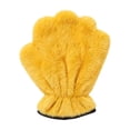thumbnail image 2 of Kingtowag Coral Fleece Pet Grooming Gloves Yellow, Multi Functional Towel Mittens Quick Drying Dog Bathing, Absorbent Towel Mittens for Pet Drying & Grooming, 2 of 7