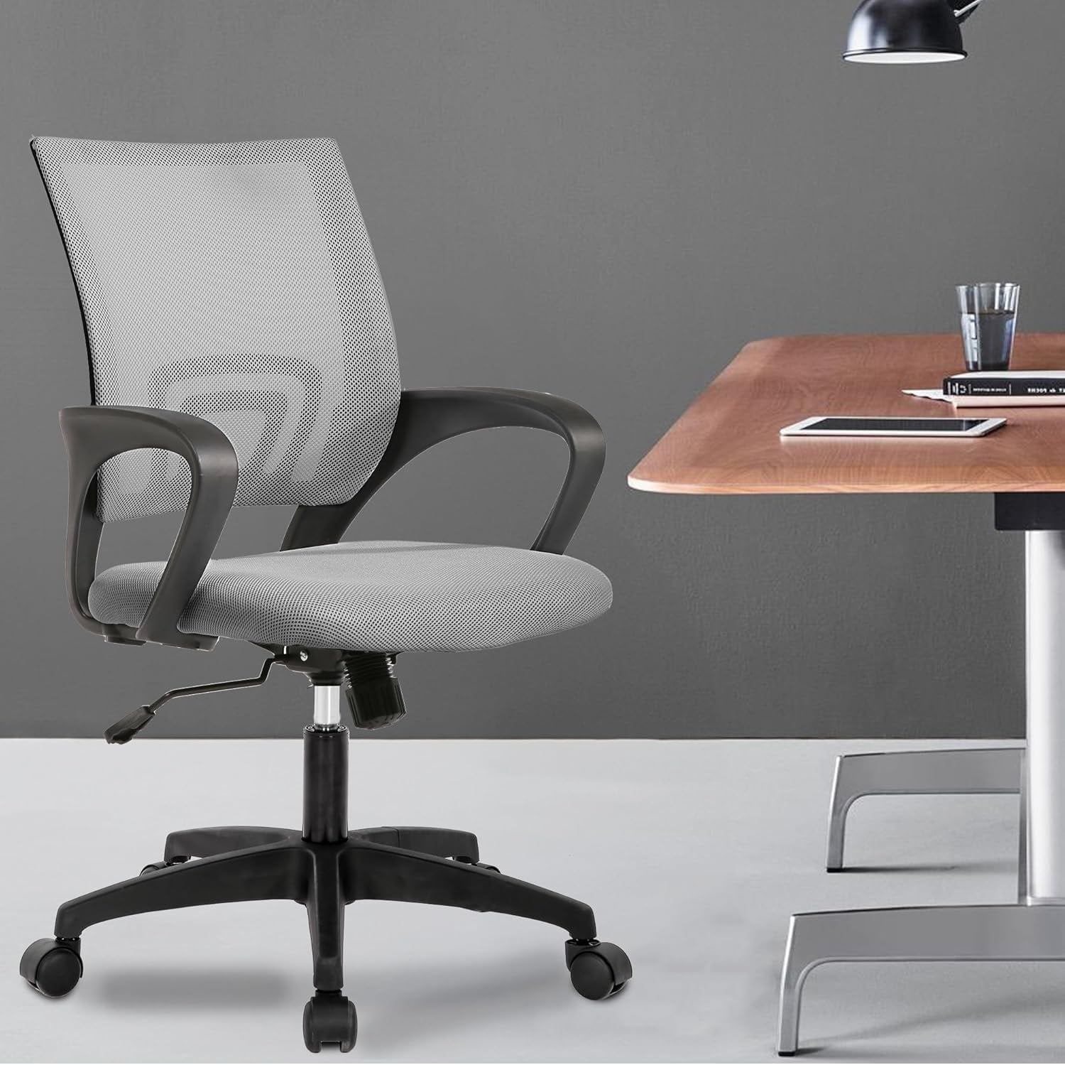 Home Office Chair Desk Computer Chair Adjustable Ergonomic Lumbar Support Armrest Executive with High Density Mesh 360 Degree Swivel Chair for Men Women Adults, Black