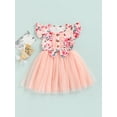 thumbnail image 2 of Kiapeise Kids Toddler Baby Girl Summer Dress Ruffle Short Sleeve Mesh Tutu Dress Princess Dresses Playwear Sundress, 2 of 9