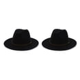 thumbnail image 4 of Sombreros con hebilla de cinturón Sonducket Otoño Invierno sólido ala ancha gorras de lana cálida, 4 of 6