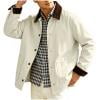 thumbnail image 7 of Mens Corduroy Chore Jacket Lightweight Contrast Point Collar Button Front Casual Coat with Patch Pockets Long Sleeve Fall Outerwear, 7 of 7