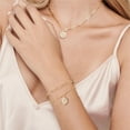 thumbnail image 4 of TINGN Gold Initial Bracelets for Women Dainty 14K Gold Filled Layered Initial Bracelet, 4 of 5