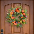 thumbnail image 4 of Elegant Floral Wreath For Front Door Entrance Home And Seasonal Holiday Celebration Decorative Door Hanging, 4 of 5
