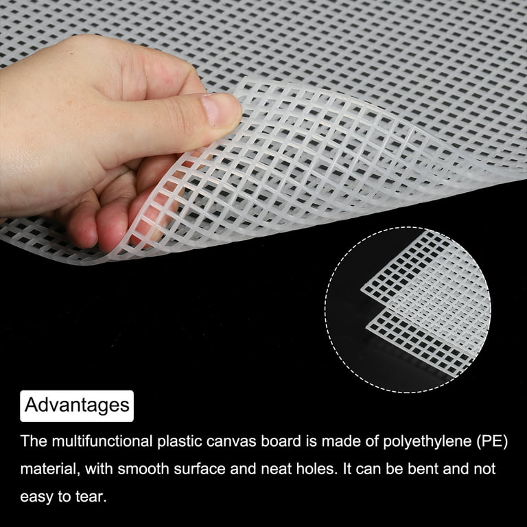 2pcs/set 4mm White & Black Square Shaped Plastic Mesh Sheets For Handmade  Bag Shaping, Diy Crafts