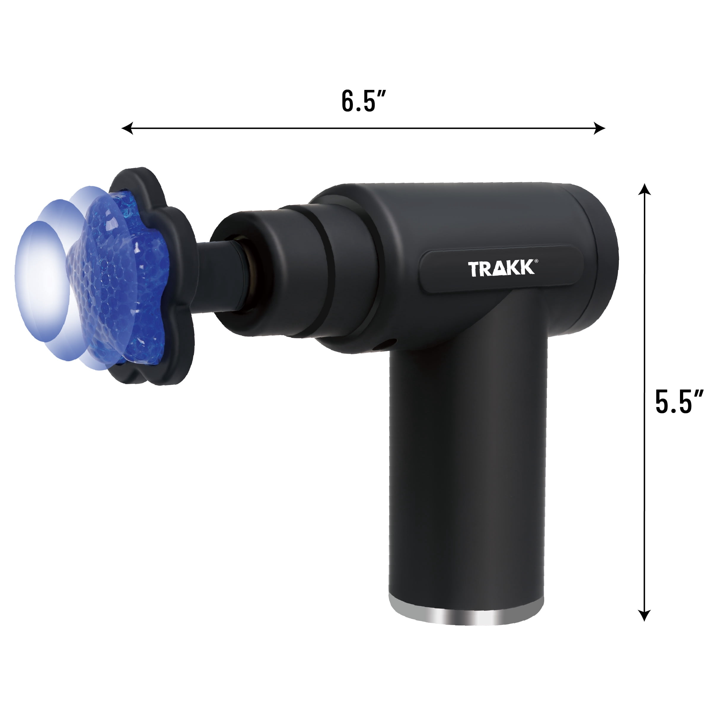 TRAKK COMPACT HOT & COLD MASSAGE GUN - 6 INTERCHANGABLE HEADS