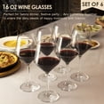 thumbnail image 4 of Juego de 6 copas de vino blanco y rojo cocodrilo, cristal sin plomo de 480 ml, 4 of 7