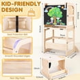 thumbnail image 2 of Step Stool Woodure, torre de cocina plegable 6 en 1 para niños pequeños, 2 of 7