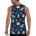 thumbnail image 3 of Fotbe Sea Creatures Pattern Men's Quick Dry Workout Tank Top Gym Muscle Tee Fitness Bodybuilding Sleeveless T Shirt Breathable Workout Shirt-Small, 3 of 9