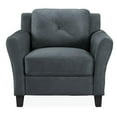 thumbnail image 6 of LifeStyle Solutions Harvard 2 Piece Loveseat and Accent Chair Set in Dark Gray, 6 of 9
