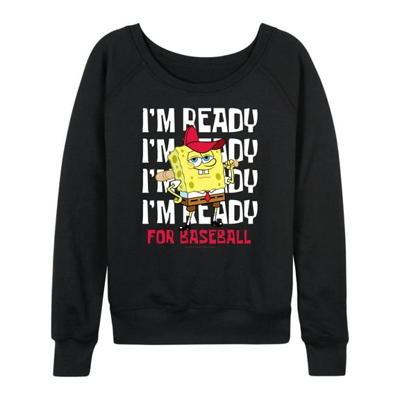 SpongeBob SquarePants - Ready For Baseball - Women's Lightweight French Terry Long Sleeve Shirt