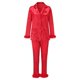 thumbnail image 4 of Gibobby Pijama mujerde de algodón Traje de dos piezas Manga larga Color sólido Botón Camis Tops + Pantalones largos 2 piezas Ropa de dormir Trajes de invierno(Rojo,M), 4 of 5