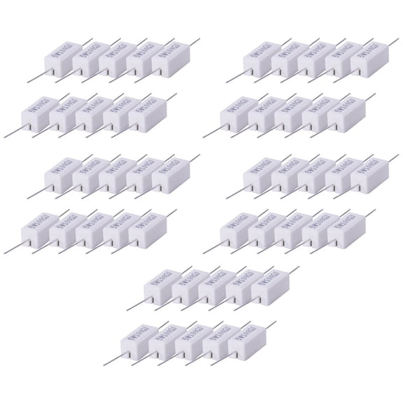 50X Wirewound Ceramic Cement Resistors 100 Ohm 5W Watt 5%