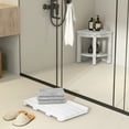 thumbnail image 3 of Costway 21.5" x 13.5" Bath Mat Waterproof HIPS Spa Shower Mat with Non Slip Foot Pads White, 3 of 10