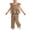 Brown, variant on Women's Gingham Outfit Set Flutter Sleeve Button Top and Elastic Waist Pants 2 Piece Casual Wear for Daily