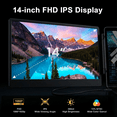 thumbnail image 4 of TUTT 14” FHD Portable Monitor – S3 Triple Screen Extender, IPS, Built-in Stand & Speakers | All Devices (H5 Converter Cable Included), 4 of 13