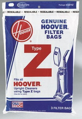 Type A Top Fill Upright Vacuum Paper Bags Genuine 6 Hoover 4010001A 