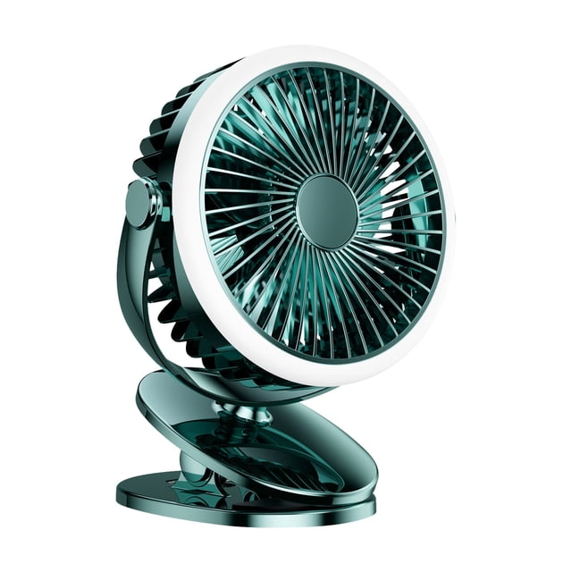 TopLLC Portable Fan Fil-l Clip Fan , Camping Fan With LED Lights & Clip, Battery Operated Fan With Clip, USB Rechargeable Fan For Tent Car RV Hurrican-e Emergency Outages Cooling Fan
