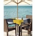 thumbnail image 3 of Hokiten Outdoor Tablecloths with Umbrella Hole & Zipper, Yellow Black Geometric 54x54 Inch Square Tablecloths, Abstract Vintage Oil Painting Waterproof Table Cloth, Patio/Pool/Picnic Table Covers, 3 of 7