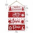 thumbnail image 3 of Wooden Christmas Door Hanger Sign, Merry Christmas Joy Love Peace Wall Hanging Plaque, Farmhouse Xmas Front Door Porch Wall Decor for Holiday Party Indoor Outdoor Home Decoration, 3 of 4