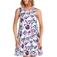 thumbnail image 1 of Disketp music Skull record mike para Vestido sin Mangas para Mujeres, Vestidos de Verano para Mujeres, Casual y Holgado para la Playa, 1 of 7