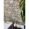 thumbnail image 4 of Dundee Deco 3D Wall Panels - Cladding, Gold Mauve Stone Look Wall Paneling, Styrofoam Facing for Interior and Exterior Applications, DIY, SAMPLE, Size 10 x 10 in., 4 of 9