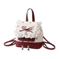 thumbnail image 2 of yuksok Mini Backpack Adjustable Shoulder Straps Portable Student Bag for Outdoor Travel Red, 2 of 9