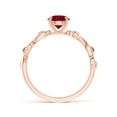 thumbnail image 2 of ANGARA Natural 1 ct Ruby and Diamond Ivy Scroll Ring in 14K Rose Gold for Women (Size-6mm) | July Birthstone, Birthday, Anniversary, Jewelry Gift for Women | Natural Ruby Ring, 2 of 9