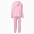 thumbnail image 4 of Women 2 Piece Outfits Sweatsuit Full Zip Hooded Sweatshirt Jacket Jogger Pants Casual Loose Tracksuit Set with Pockets for Workout Jogging Daily Street Going‑out Wear S, 4 of 9