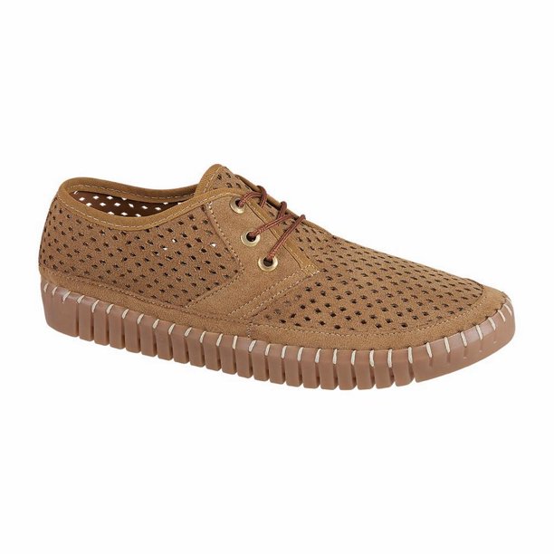 Zapato Confort Mujer Moderno Café Corte Textil Castalia Moderno