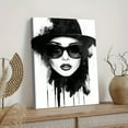 thumbnail image 7 of Black and White Fashion Portrait Decoration Painting/Canvas Art， Perfect for Living Room， Bedroom， Office， Hotel， Restaurant， Studio， and Gallery Walls., 7 of 7