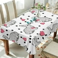 thumbnail image 4 of 60"x90" Easter Bunny Eggs Tablecloth, Waterproof Washable Polyester Square Table Cover Durable Tablecloth for Kitchen Dining Table Party Decor, 4 of 7