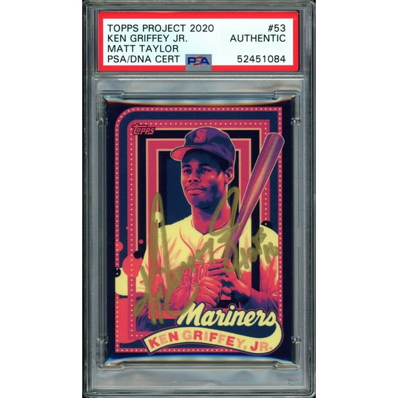 Ken Griffey Jr. Autographed Topps Project 2020 Matt Taylor Card #53 Seattle Mariners "HOF 16" #1/1 PSA/DNA #52451084