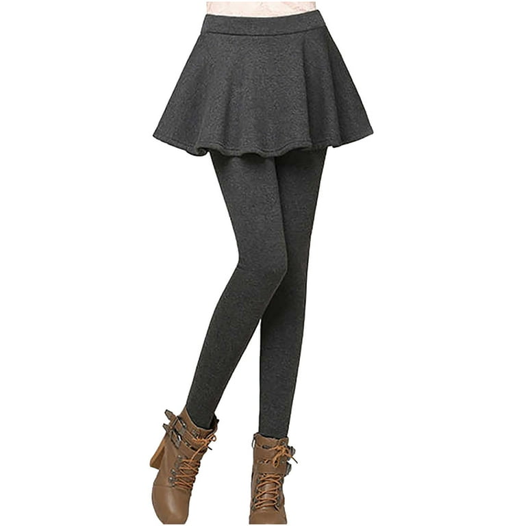 JNGSA Mini Skirts For Women Mini Skirt Women Women Autumn Winter Tight Plus  Velvet Thicken Skirt Pants Stretch Slim Leggings Mini Skirt 